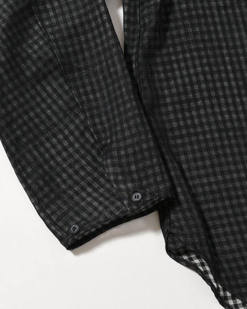 LAPEL SHIRTS Bishu Japan Wool Plaid FAB -GINGHAM CHECK-