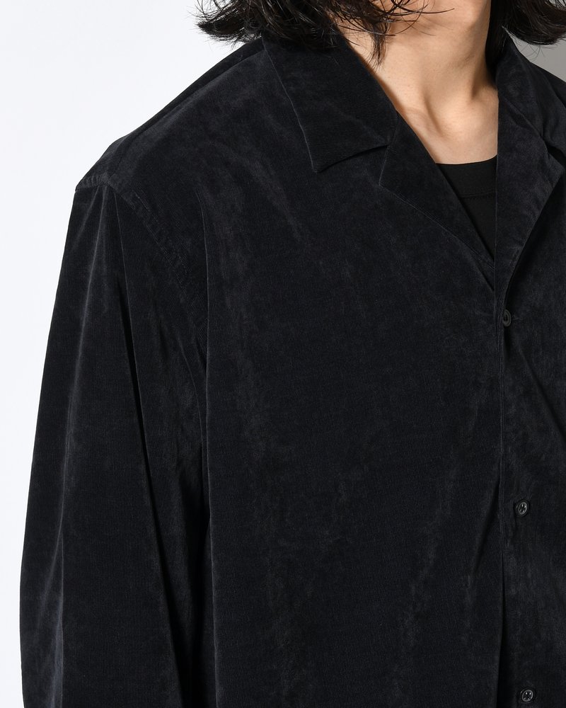 LAPEL SHIRTS 21W Corduroy Sun Fade Processing -D.NAVY-
