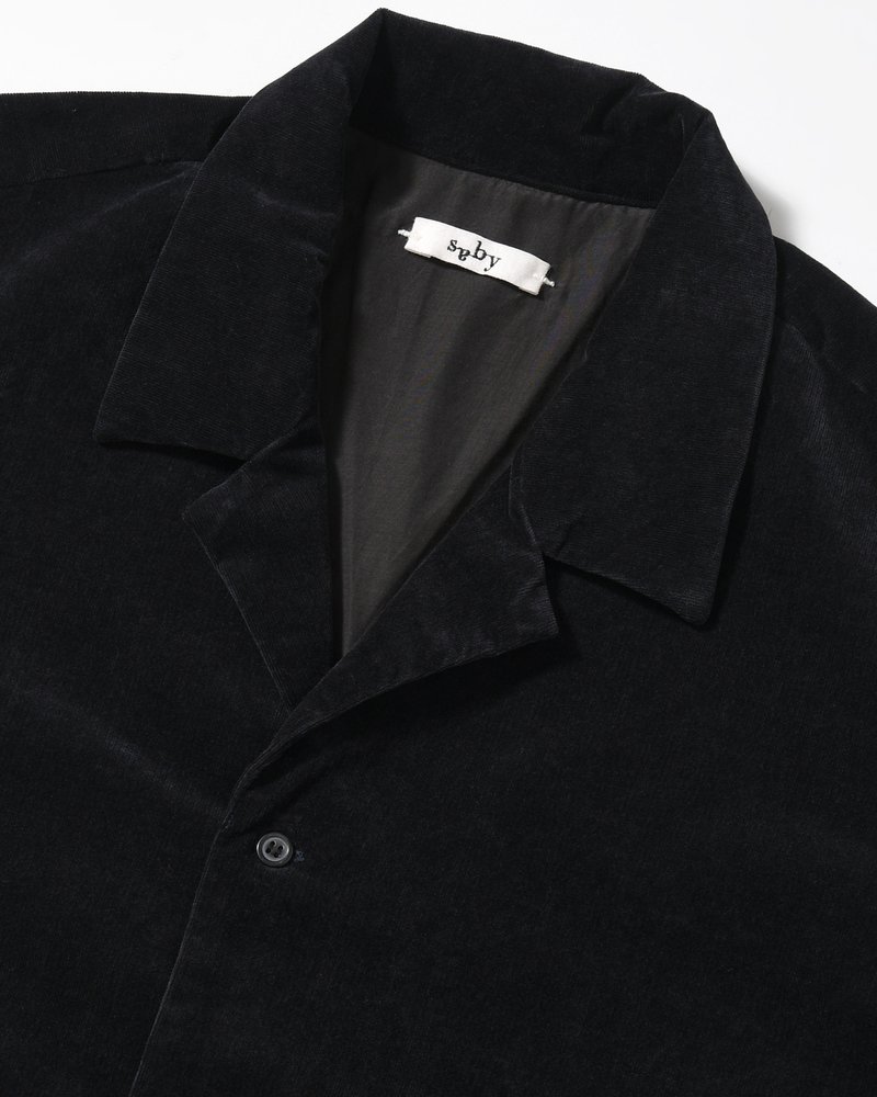 LAPEL SHIRTS 21W Corduroy Sun Fade Processing -D.NAVY-