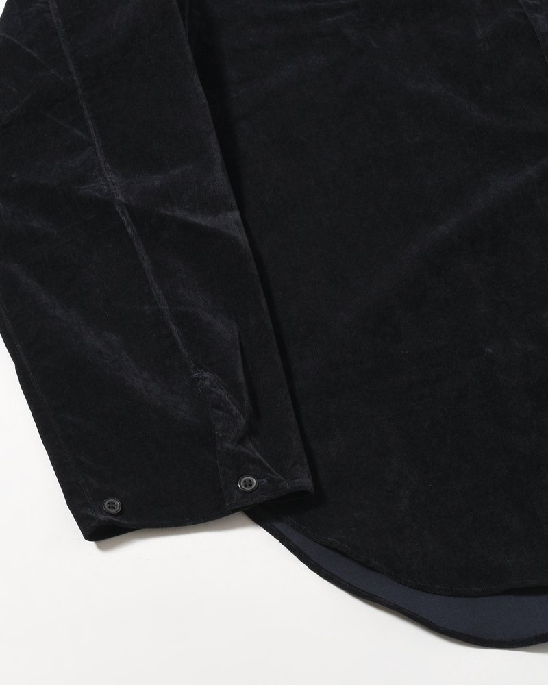 LAPEL SHIRTS 21W Corduroy Sun Fade Processing -D.NAVY-