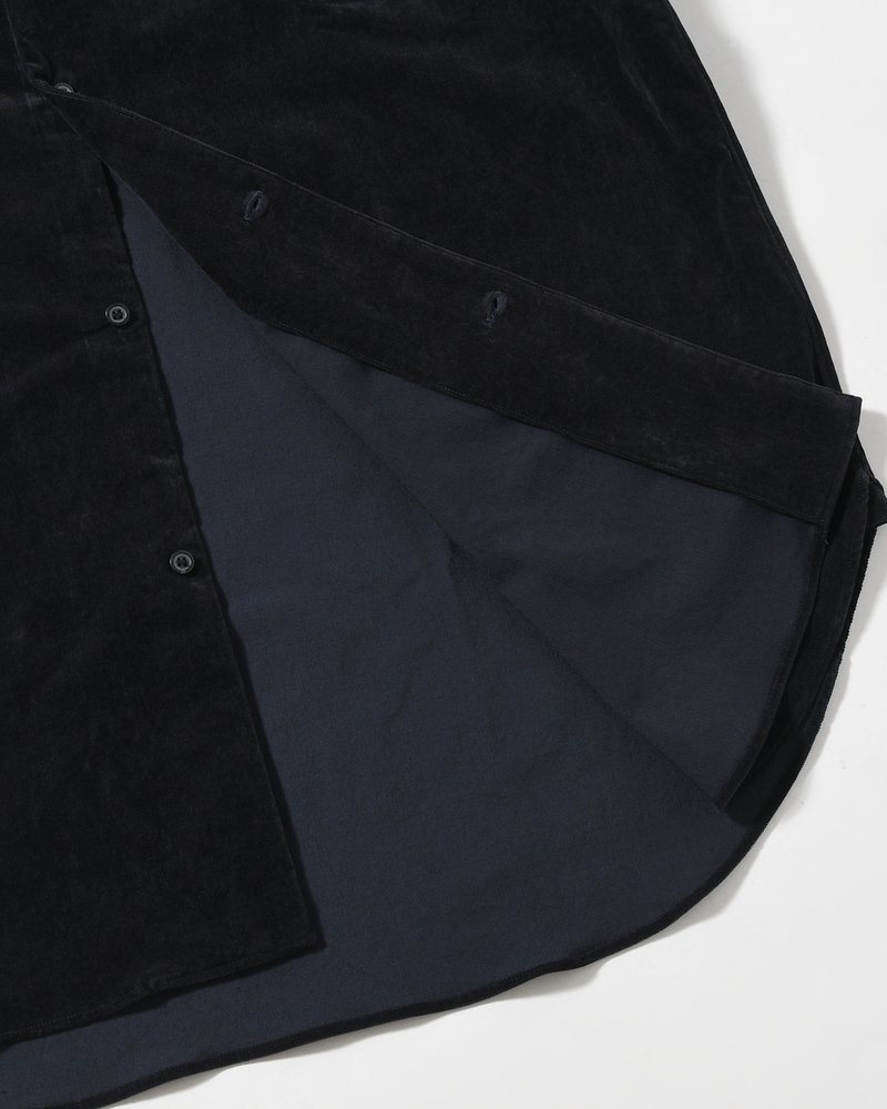 LAPEL SHIRTS 21W Corduroy Sun Fade Processing -D.NAVY-