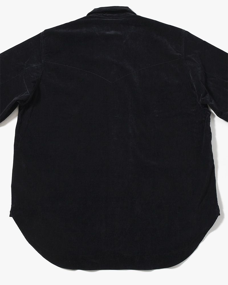 LAPEL SHIRTS 21W Corduroy Sun Fade Processing -D.NAVY-