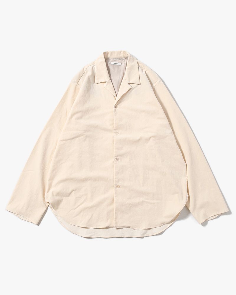 LAPEL SHIRTS 21W Corduroy Sun Fade Processing -OFF WHITE-