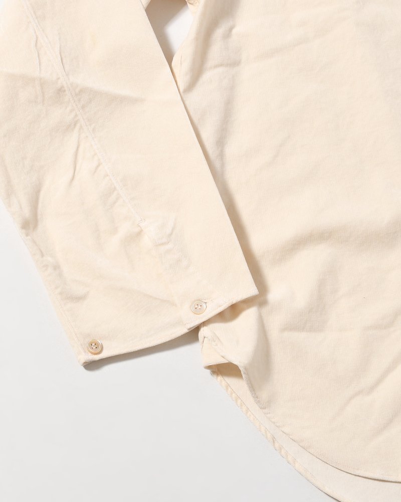 LAPEL SHIRTS 21W Corduroy Sun Fade Processing -OFF WHITE-