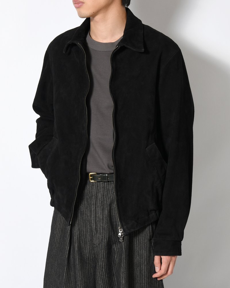 BOY SCOUT GOAT LEATHER BLOUSON India Goat Suede -BLACK-