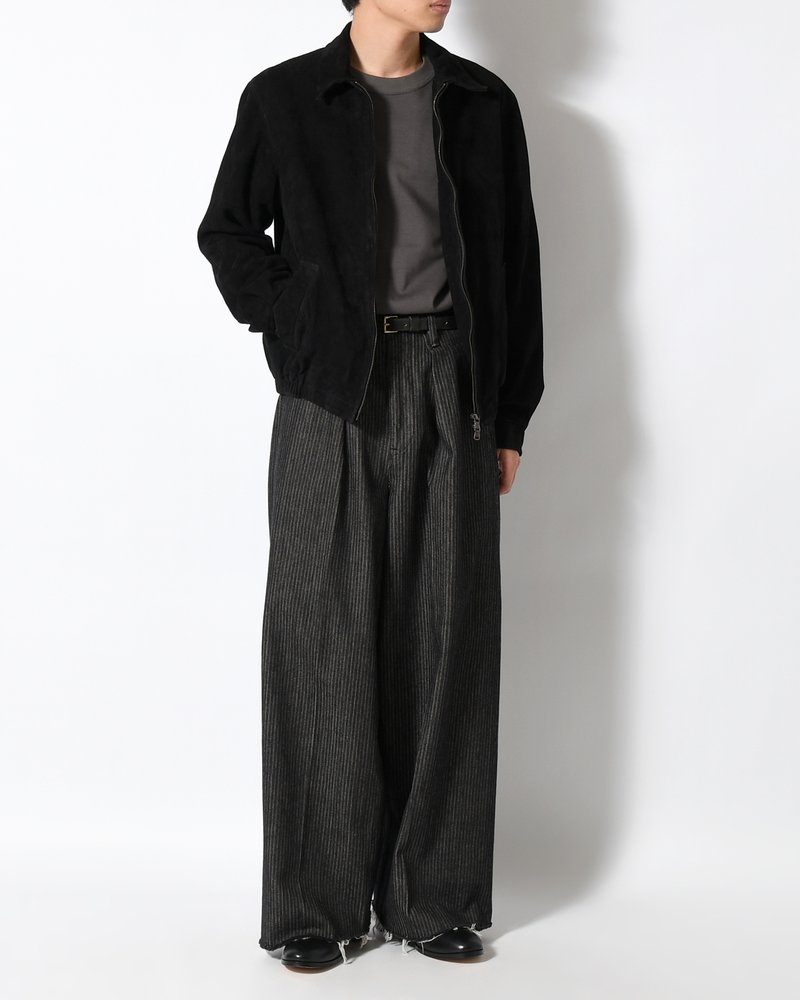 BOY SCOUT GOAT LEATHER BLOUSON India Goat Suede -BLACK-