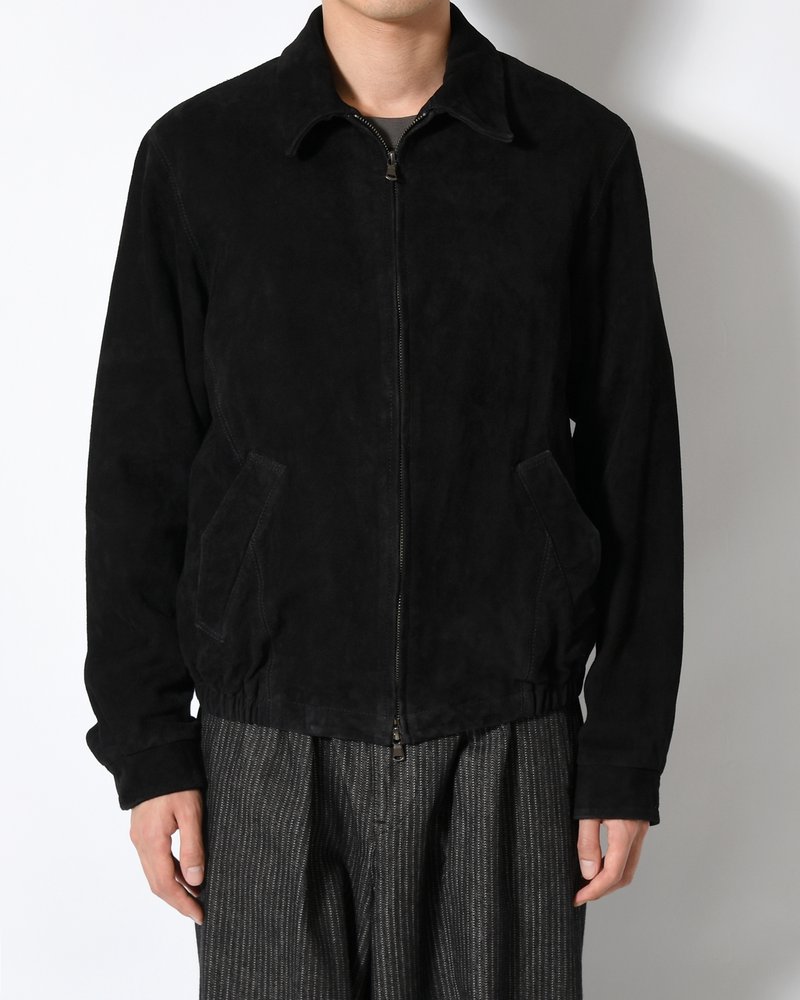 BOY SCOUT GOAT LEATHER BLOUSON India Goat Suede -BLACK-