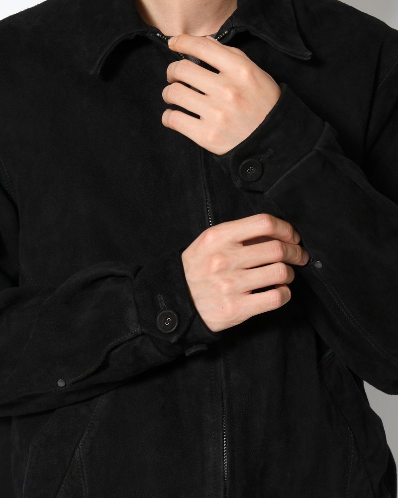 BOY SCOUT GOAT LEATHER BLOUSON India Goat Suede -BLACK-