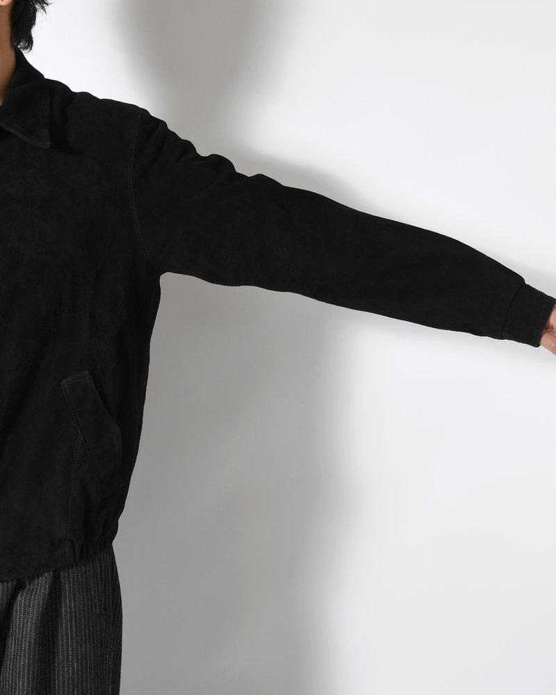 BOY SCOUT GOAT LEATHER BLOUSON India Goat Suede -BLACK-