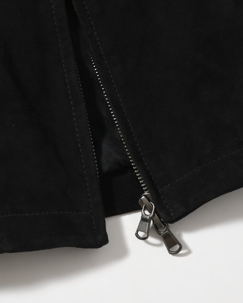 BOY SCOUT GOAT LEATHER BLOUSON India Goat Suede -BLACK-