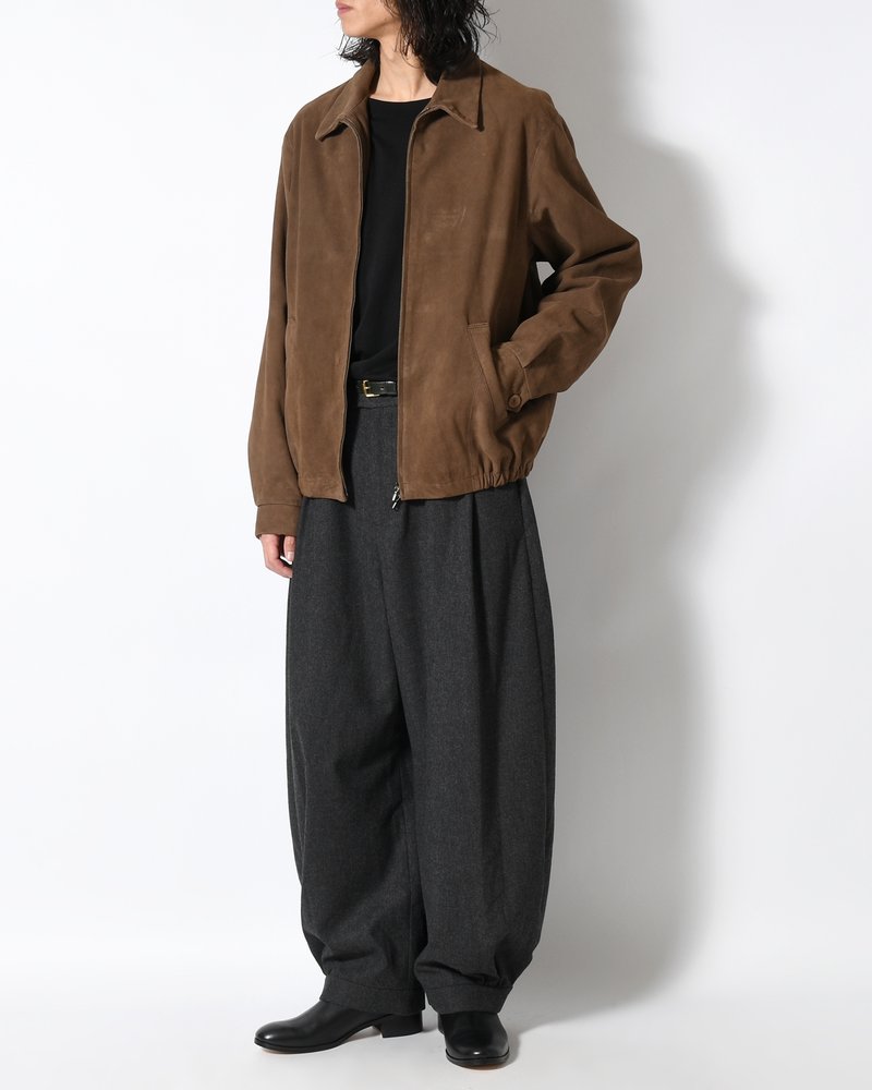 BOY SCOUT GOAT LEATHER BLOUSON India Goat Suede -D.KHAKI-