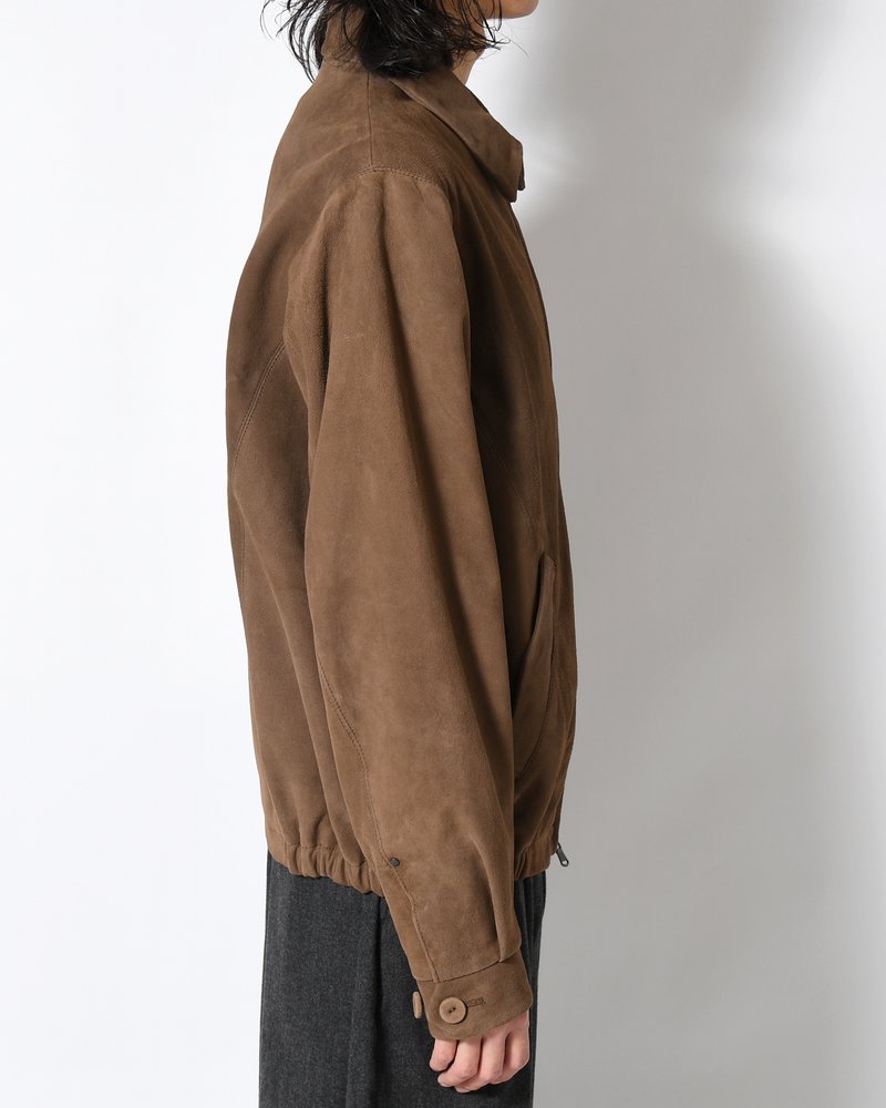 BOY SCOUT GOAT LEATHER BLOUSON India Goat Suede -D.KHAKI-