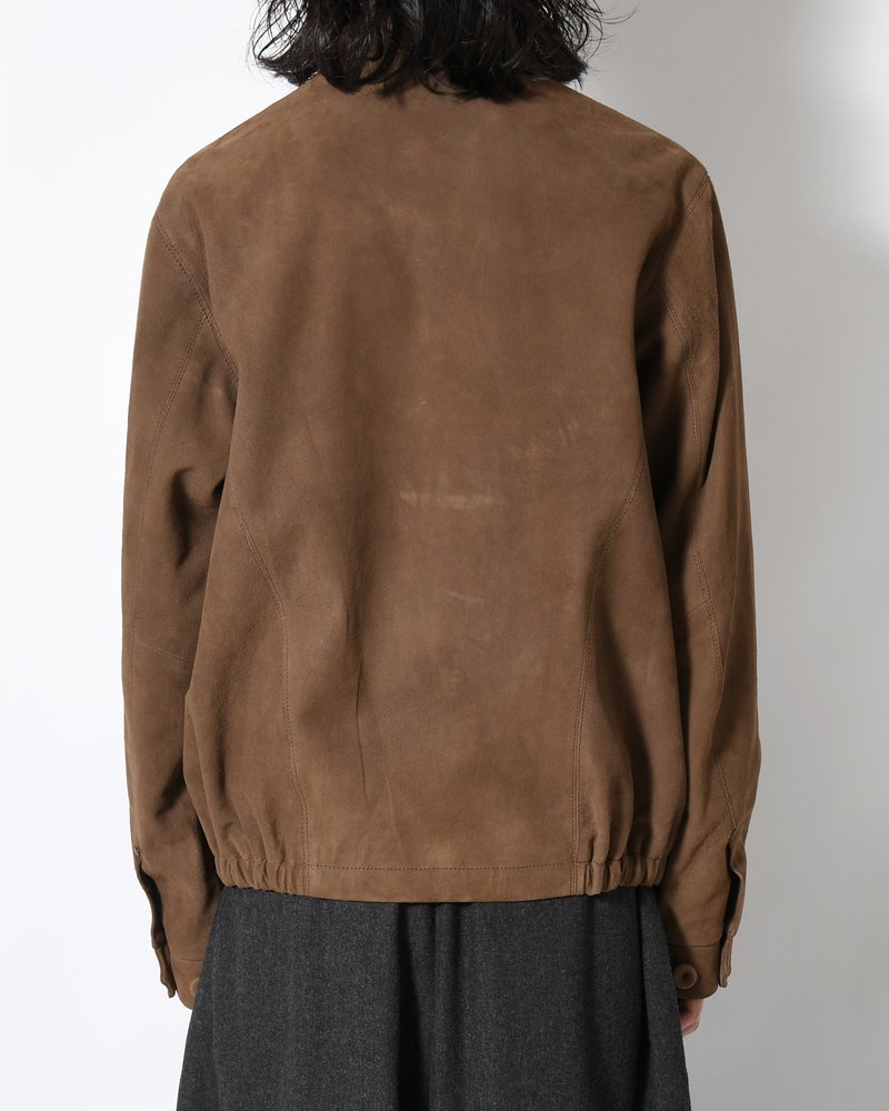BOY SCOUT GOAT LEATHER BLOUSON India Goat Suede -D.KHAKI-
