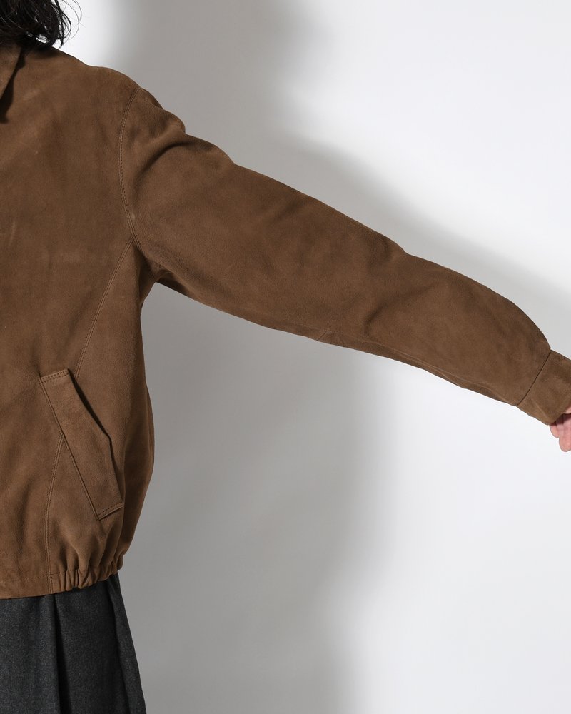BOY SCOUT GOAT LEATHER BLOUSON India Goat Suede -D.KHAKI-