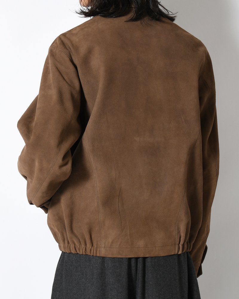 BOY SCOUT GOAT LEATHER BLOUSON India Goat Suede -D.KHAKI-