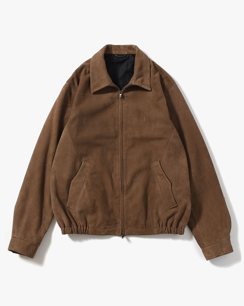 BOY SCOUT GOAT LEATHER BLOUSON India Goat Suede -D.KHAKI-