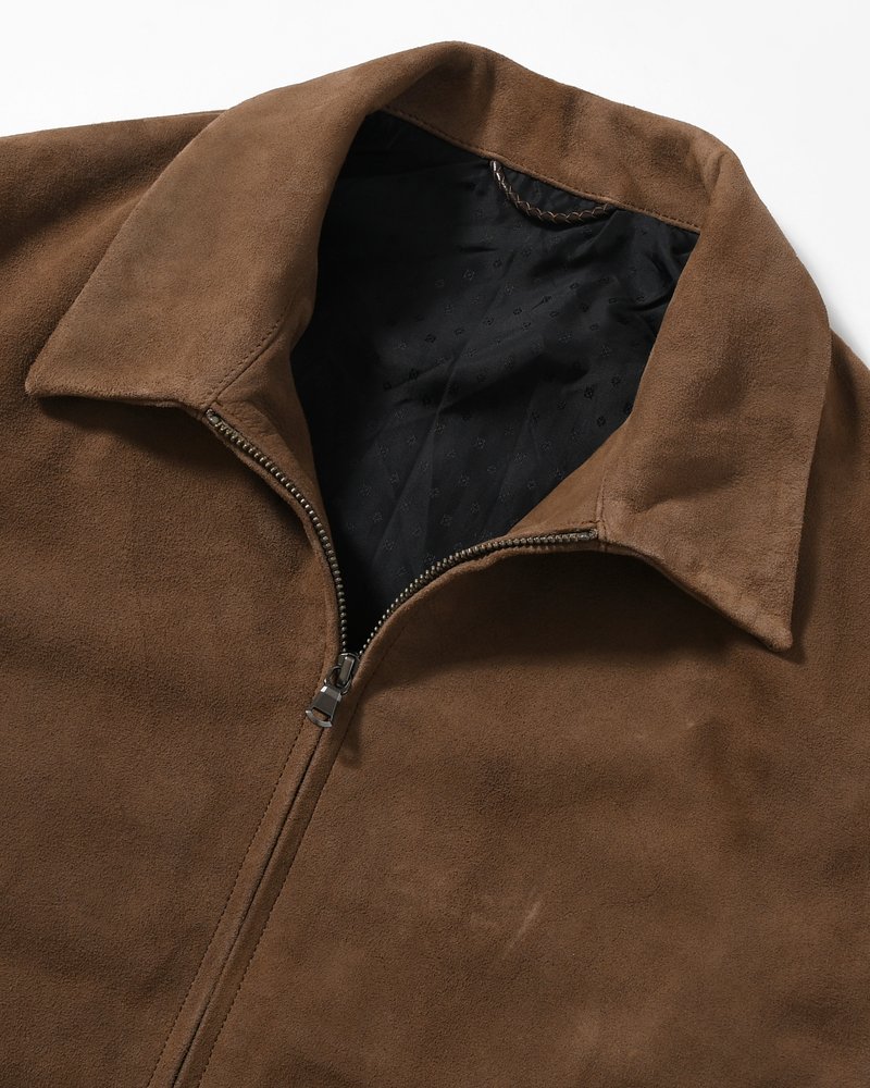 BOY SCOUT GOAT LEATHER BLOUSON India Goat Suede -D.KHAKI-
