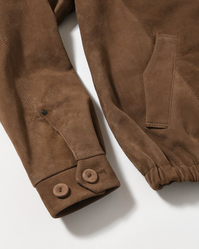 BOY SCOUT GOAT LEATHER BLOUSON India Goat Suede -D.KHAKI-