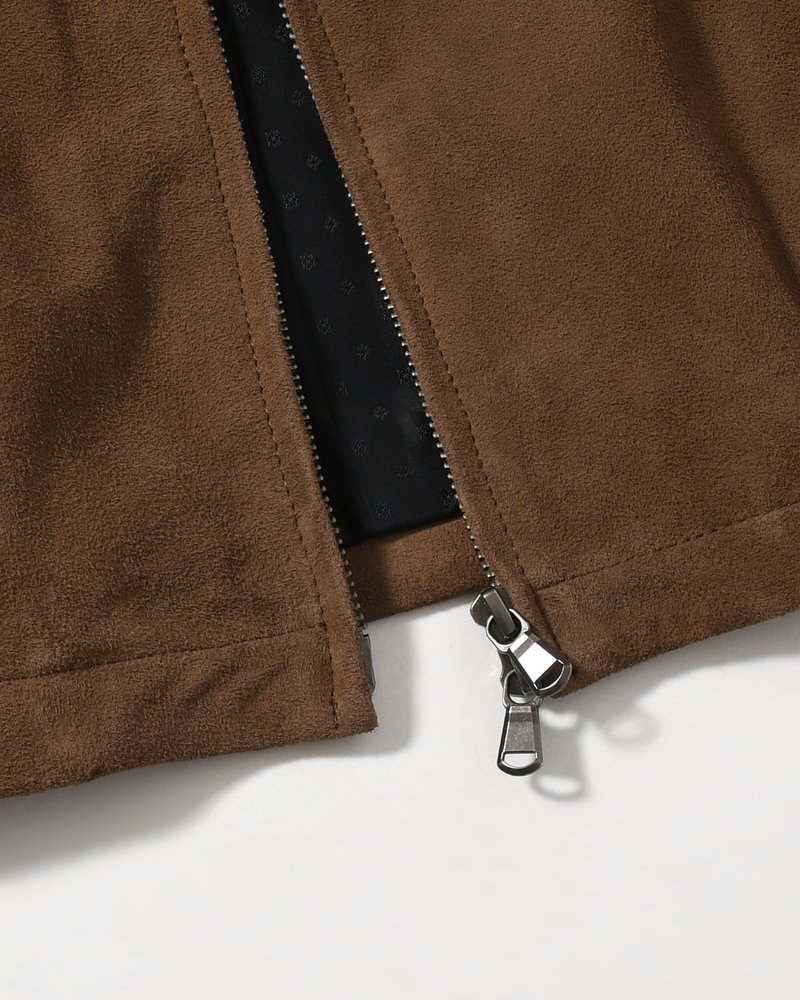 BOY SCOUT GOAT LEATHER BLOUSON India Goat Suede -D.KHAKI-