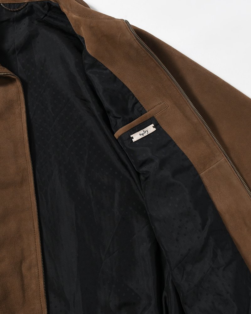 BOY SCOUT GOAT LEATHER BLOUSON India Goat Suede -D.KHAKI-