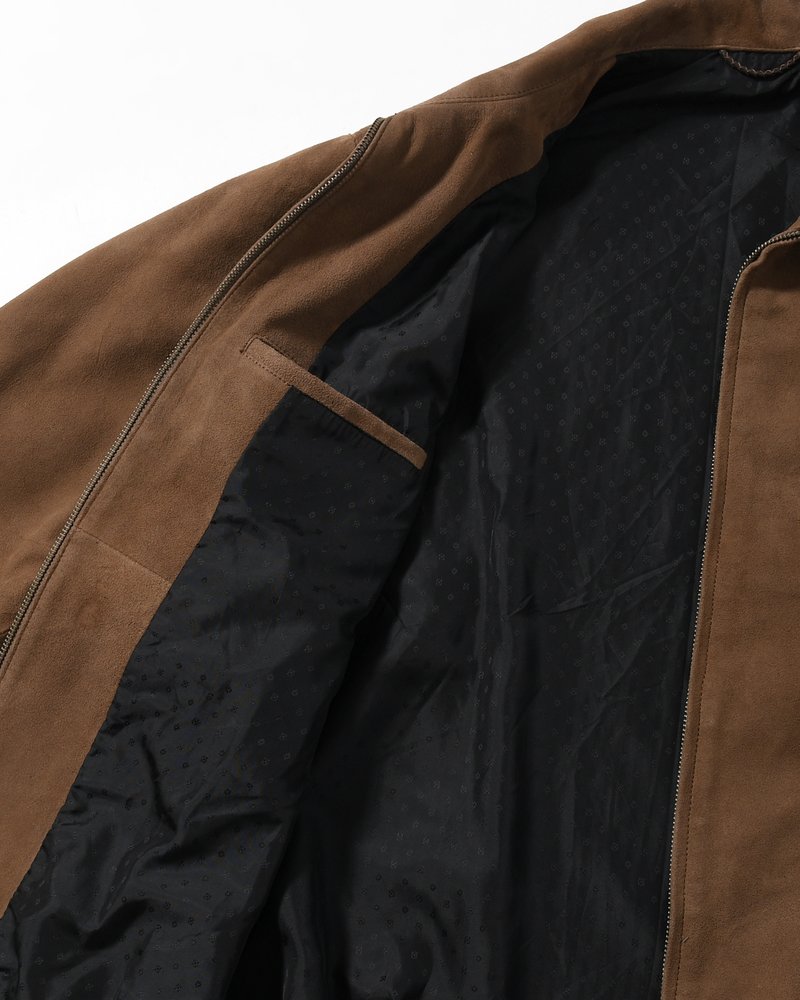 BOY SCOUT GOAT LEATHER BLOUSON India Goat Suede -D.KHAKI-