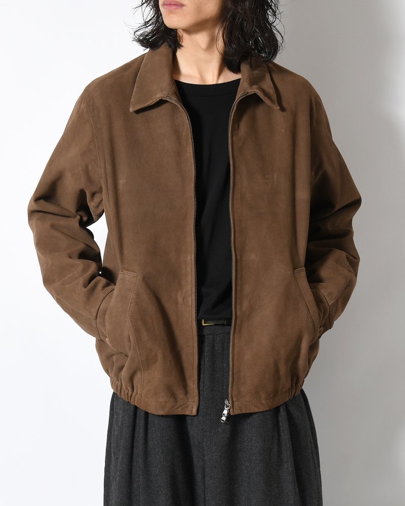 BOY SCOUT GOAT LEATHER BLOUSON India Goat Suede -D.KHAKI-