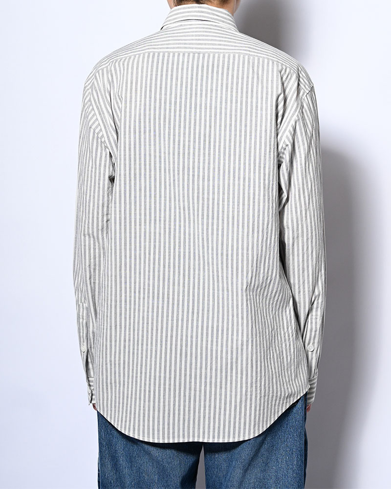 APPLIQUE-DETAIL SHIRT -WHITE-