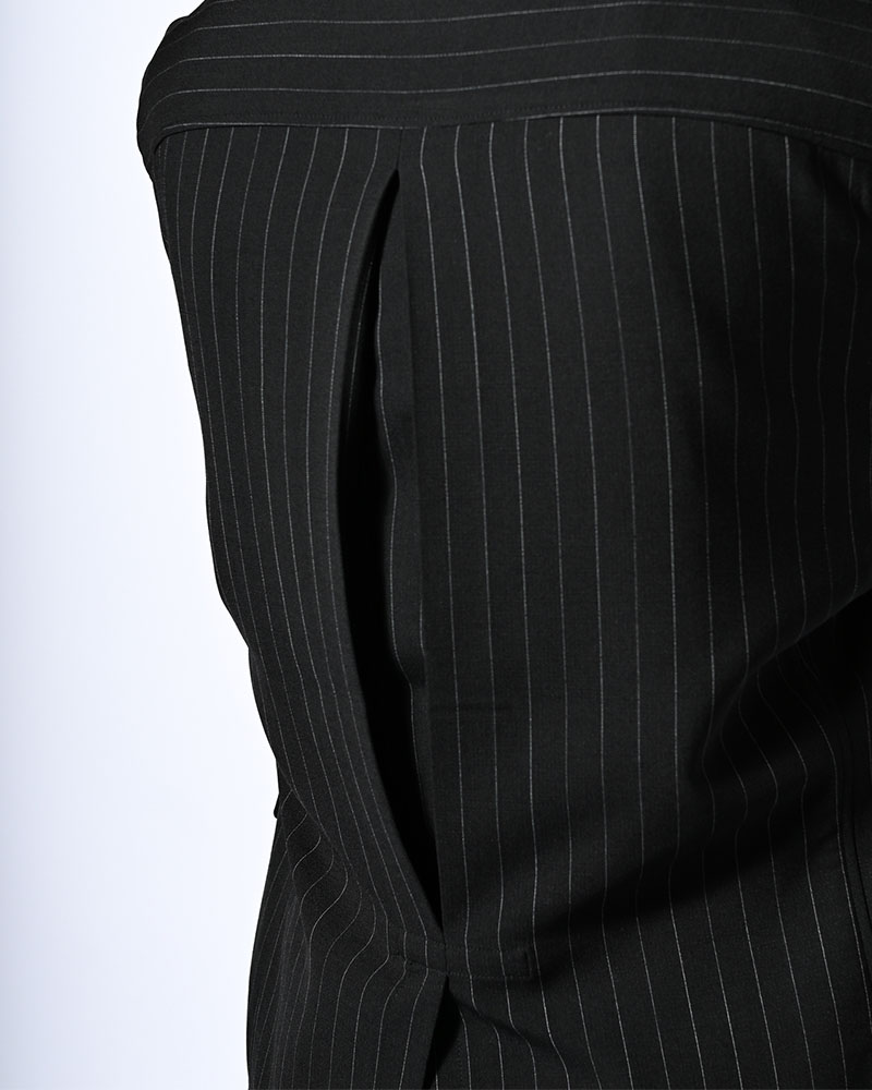 BONDED WOOL JACKET -BLACK-