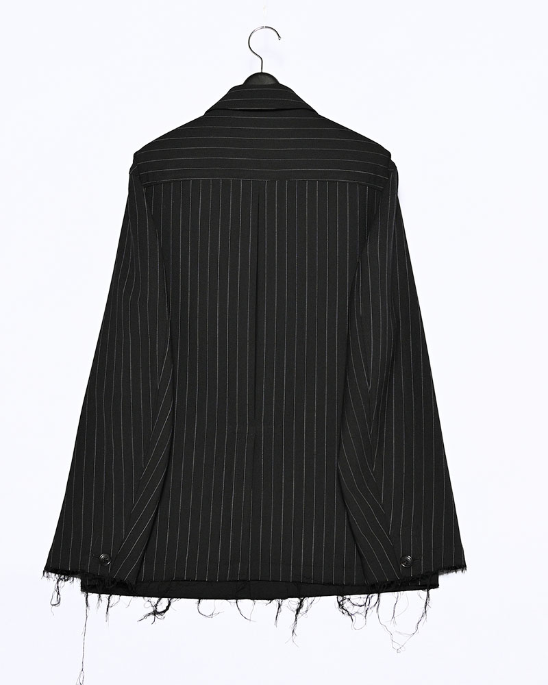 BONDED WOOL JACKET -BLACK-