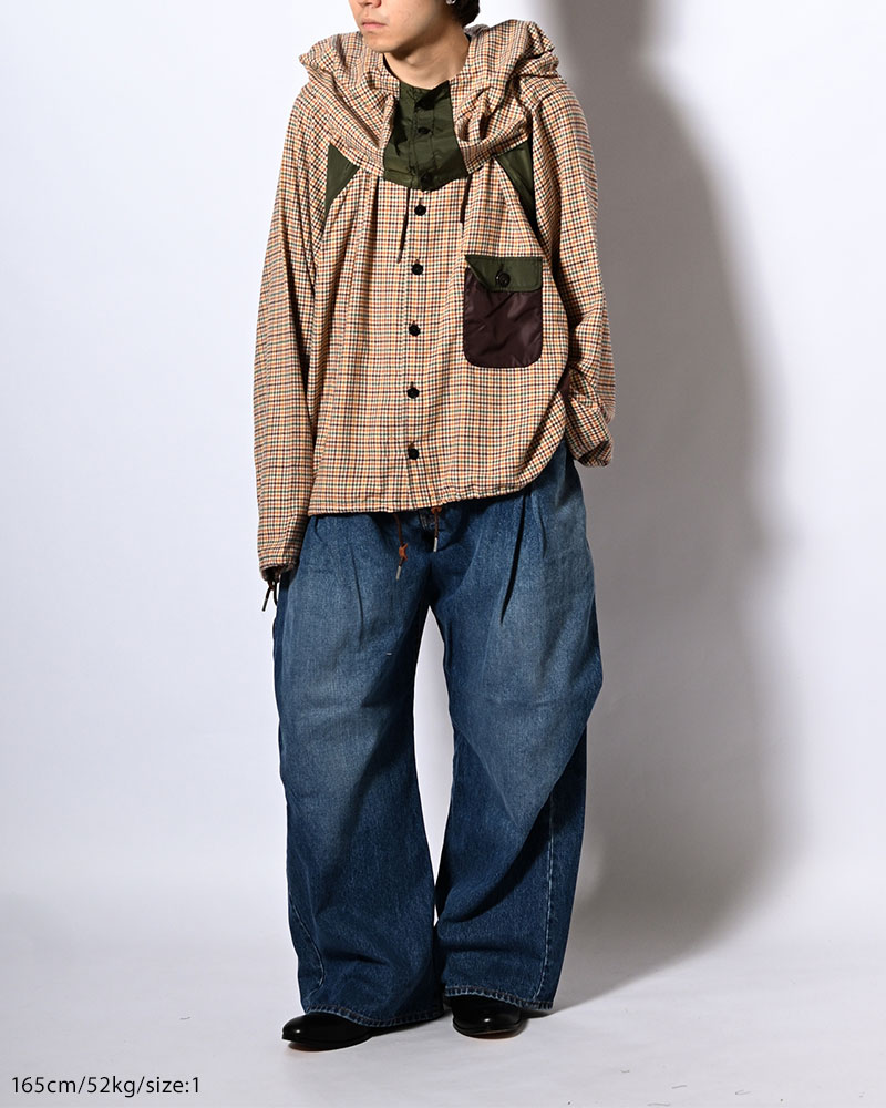 3D CUTTING DENIM PT -INDIGO-