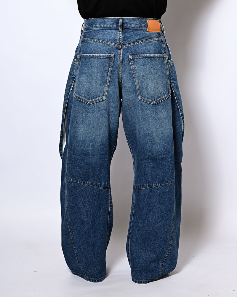 3D CUTTING DENIM PT -INDIGO-