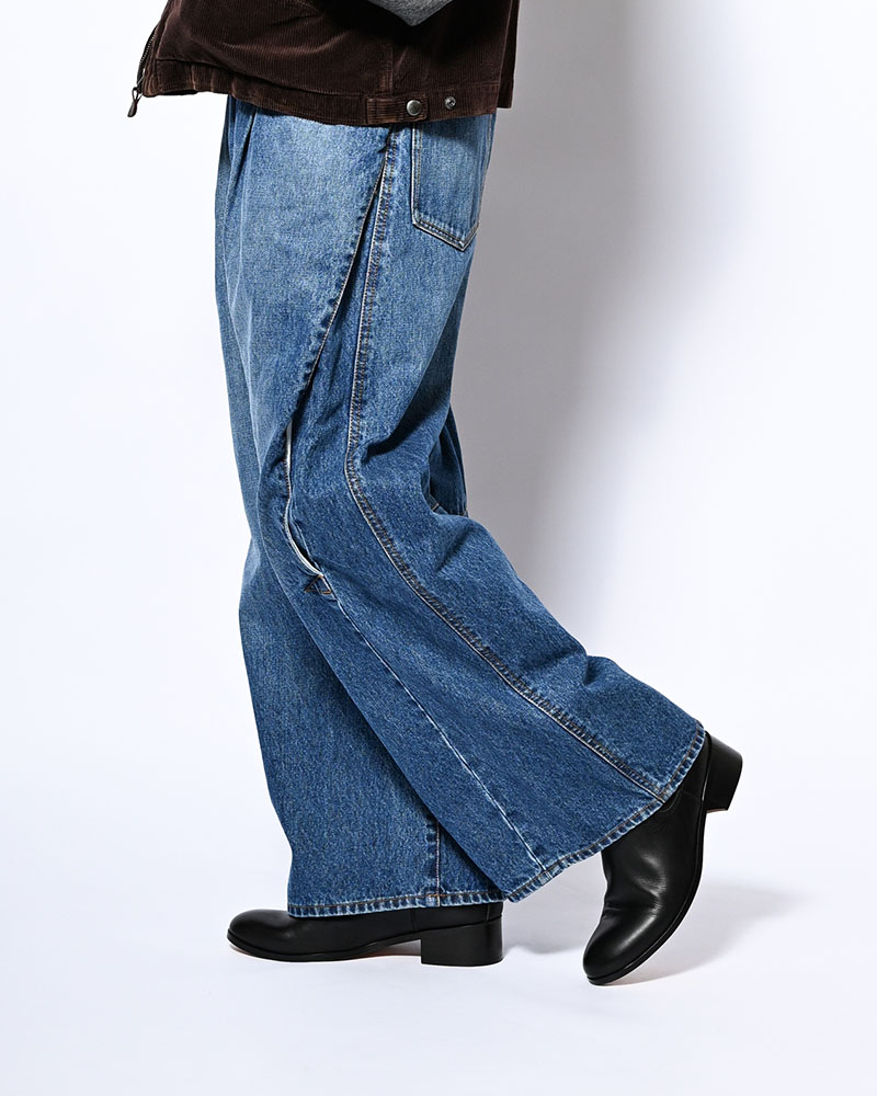 3D CUTTING DENIM PT -INDIGO-