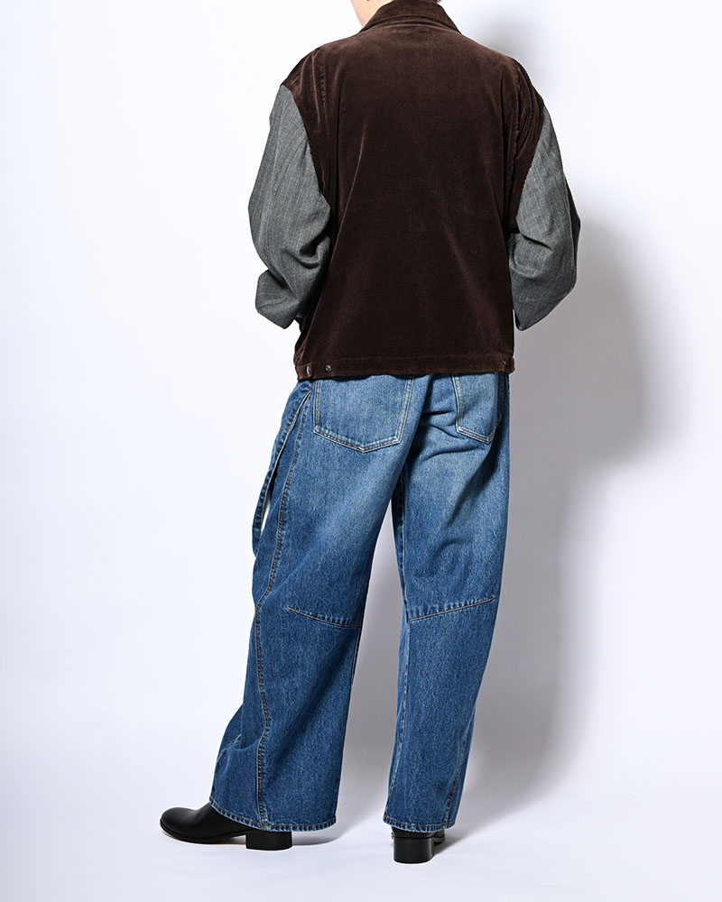 3D CUTTING DENIM PT -INDIGO-