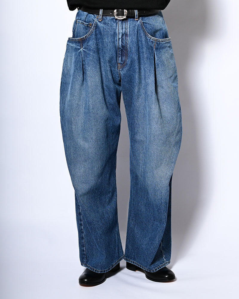 3D CUTTING DENIM PT -INDIGO-