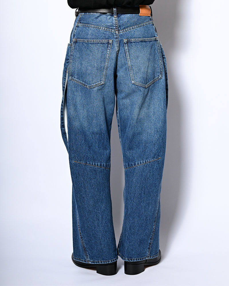 3D CUTTING DENIM PT -INDIGO-