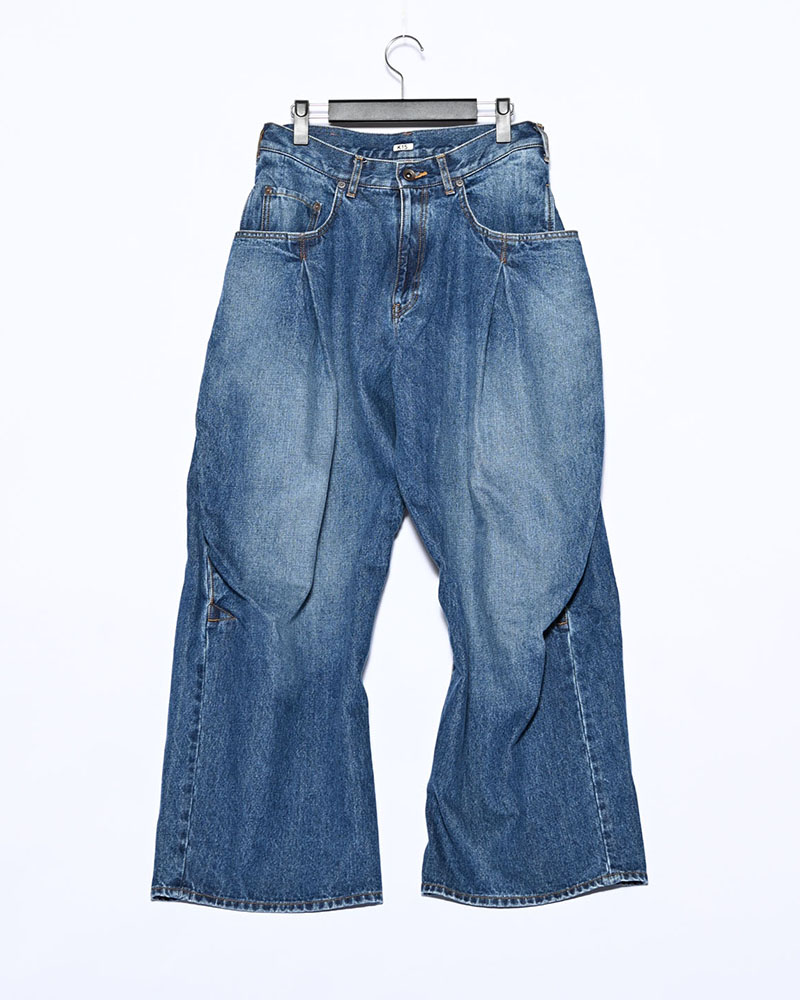 3D CUTTING DENIM PT -INDIGO-