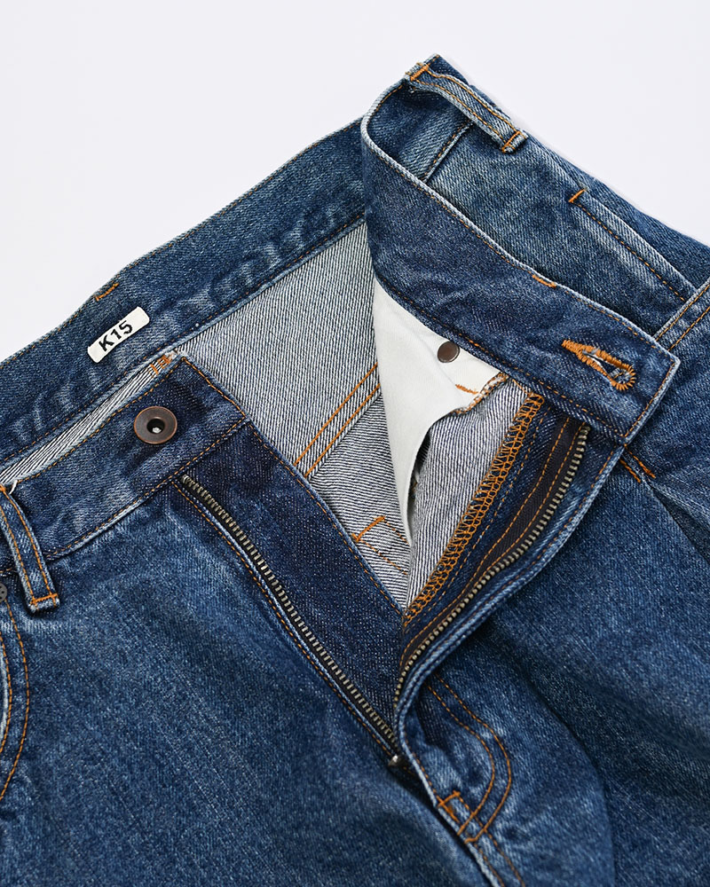 3D CUTTING DENIM PT -INDIGO-