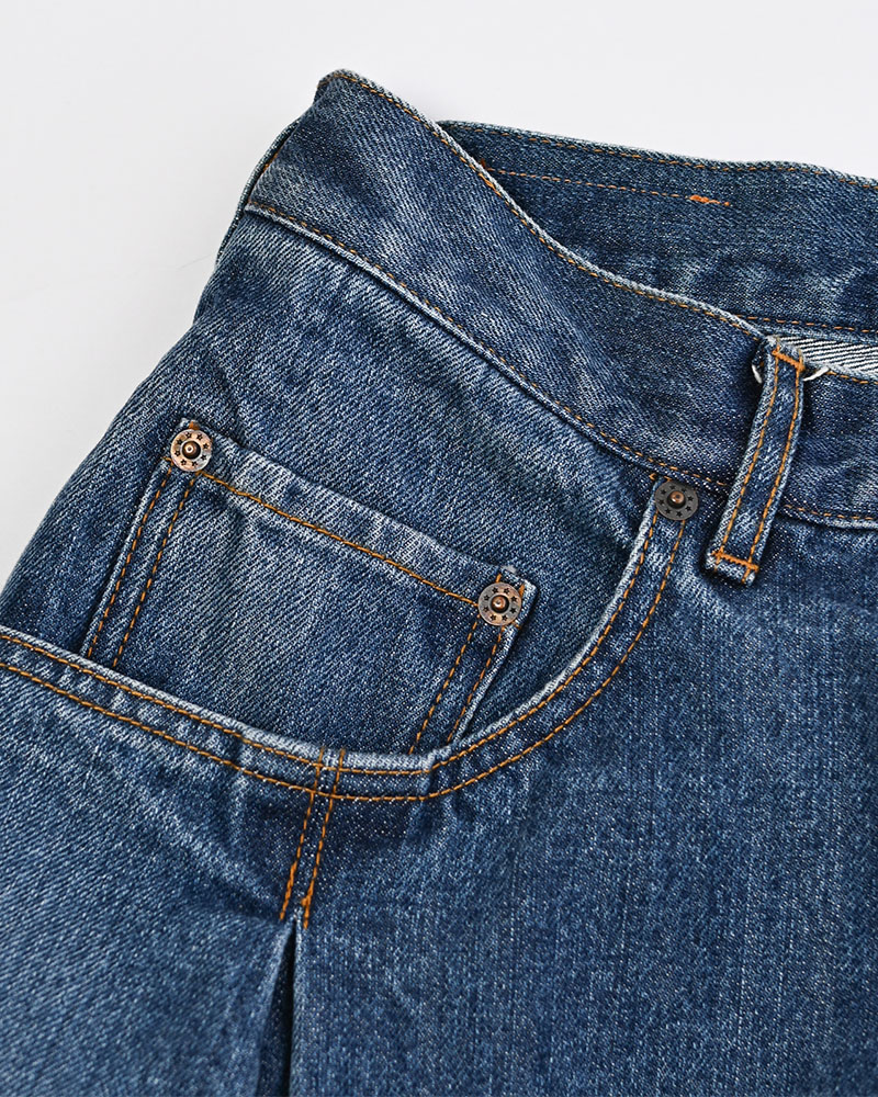 3D CUTTING DENIM PT -INDIGO-