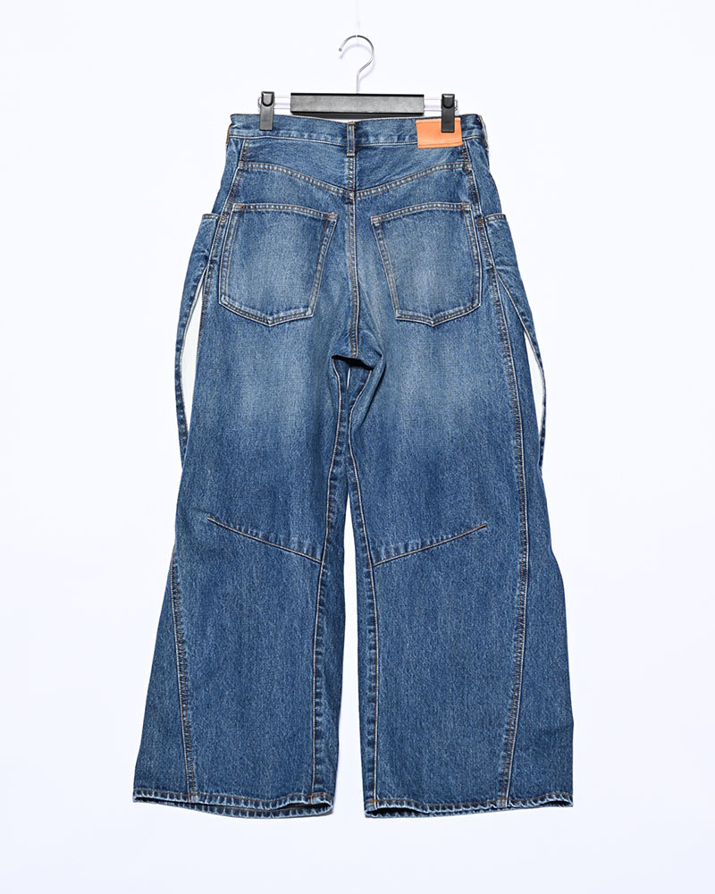 3D CUTTING DENIM PT -INDIGO-