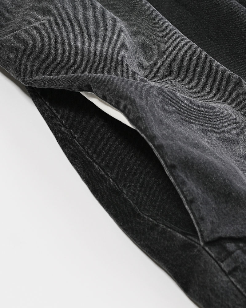 3D CUTTING DENIM PT -BLACK-