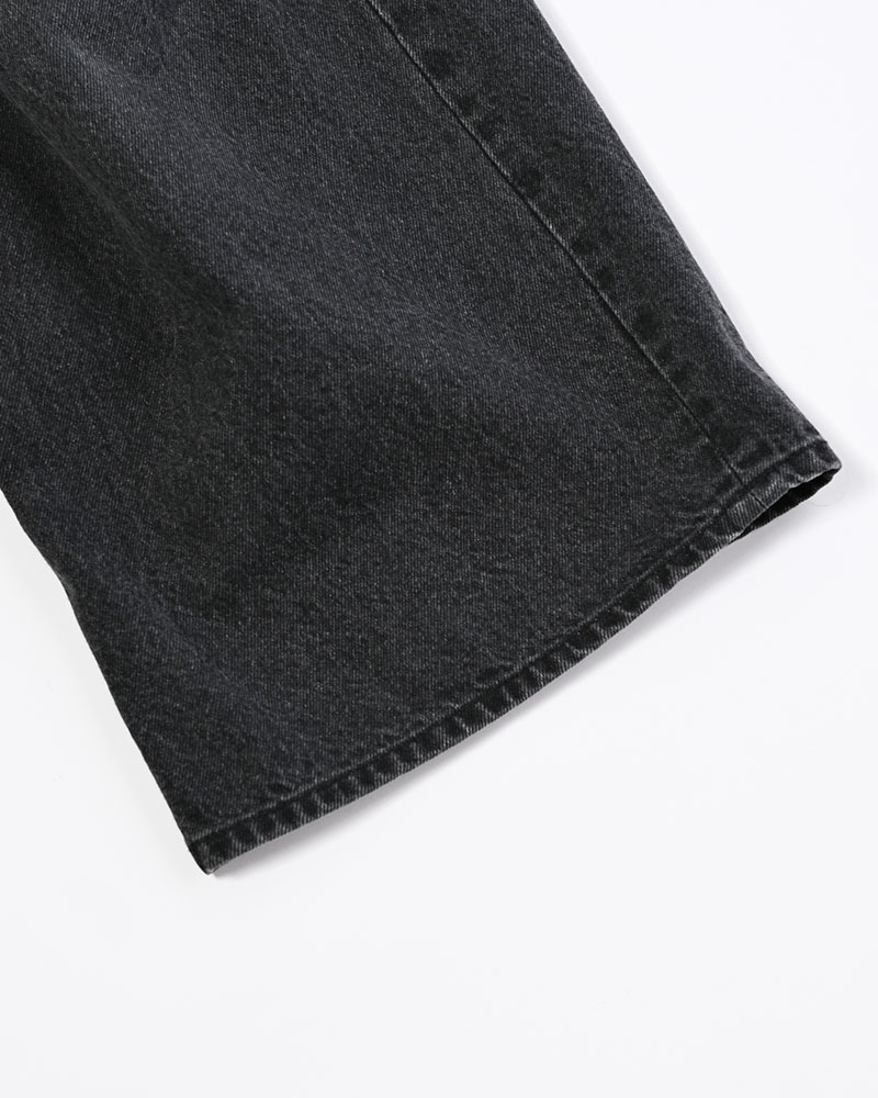3D CUTTING DENIM PT -BLACK-