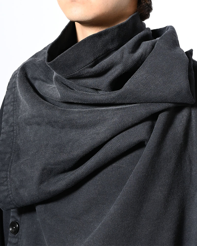 ASYMMETRIC SWEATSHIRT -BLACK-
