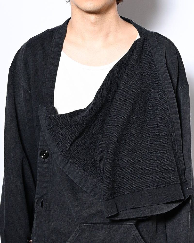 ASYMMETRIC SWEATSHIRT -BLACK-