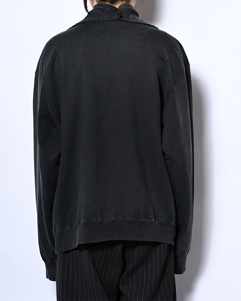 ASYMMETRIC SWEATSHIRT -BLACK-