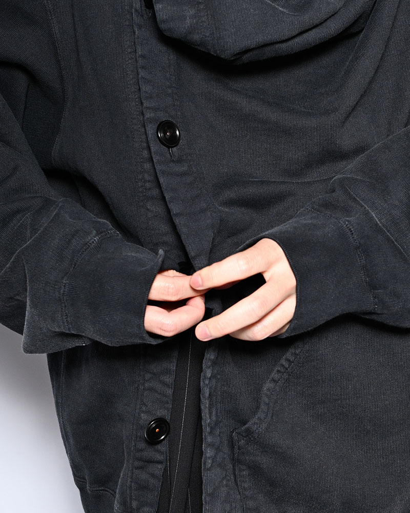 ASYMMETRIC SWEATSHIRT -BLACK-