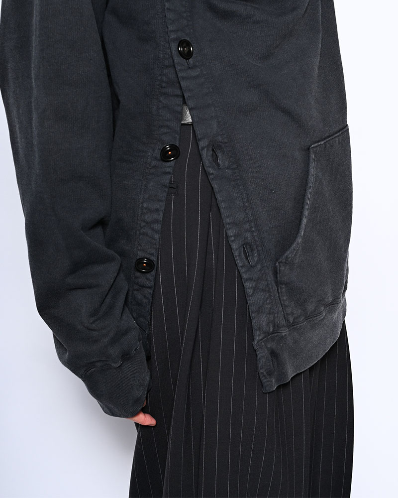 ASYMMETRIC SWEATSHIRT -BLACK-