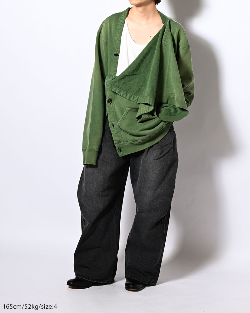 ASYMMETRIC SWEATSHIRT -GREEN-