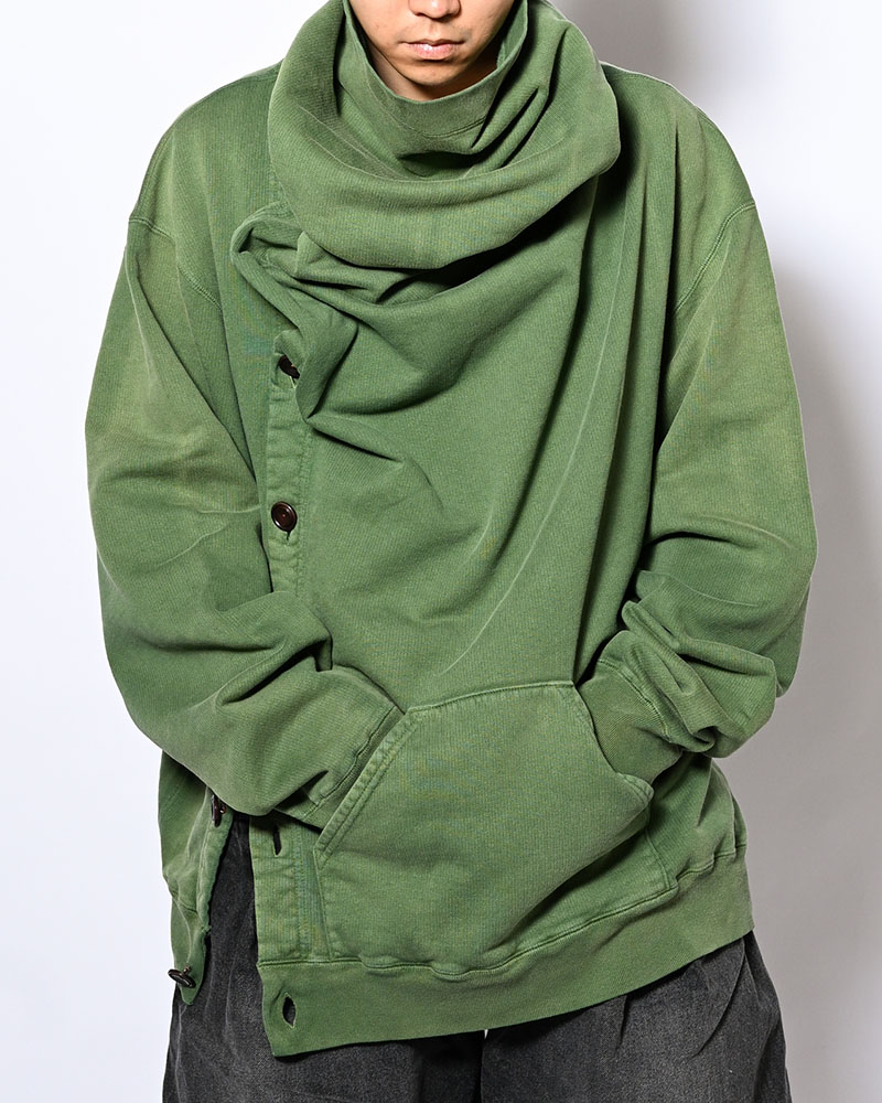ASYMMETRIC SWEATSHIRT -GREEN-
