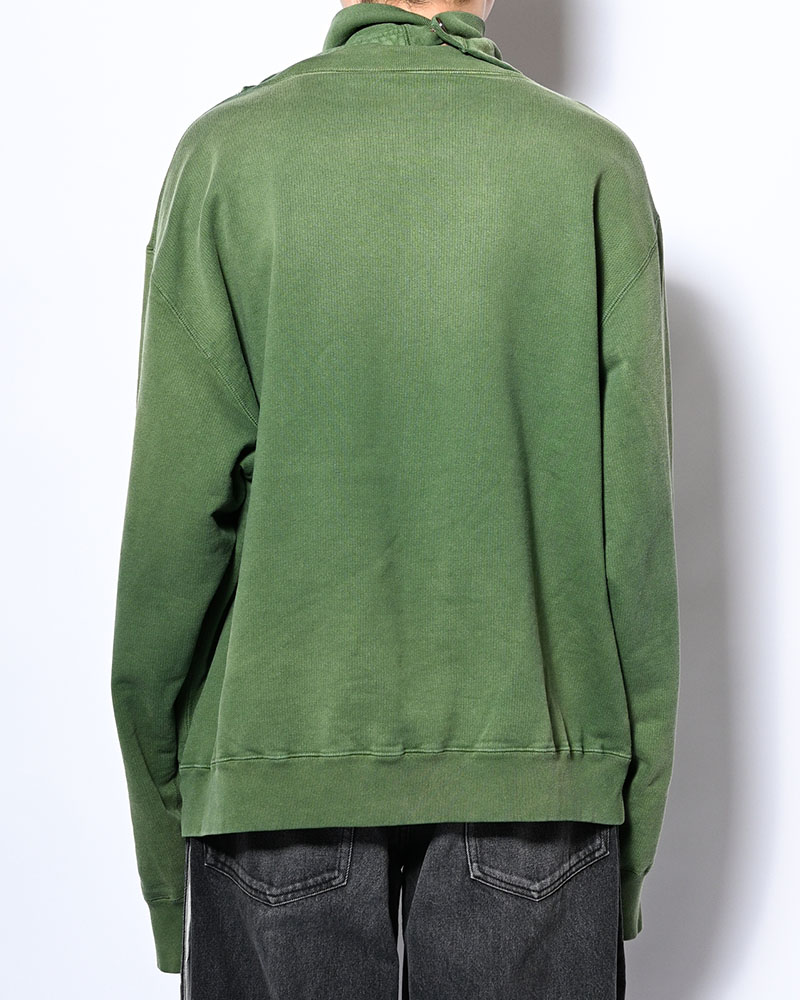 ASYMMETRIC SWEATSHIRT -GREEN-