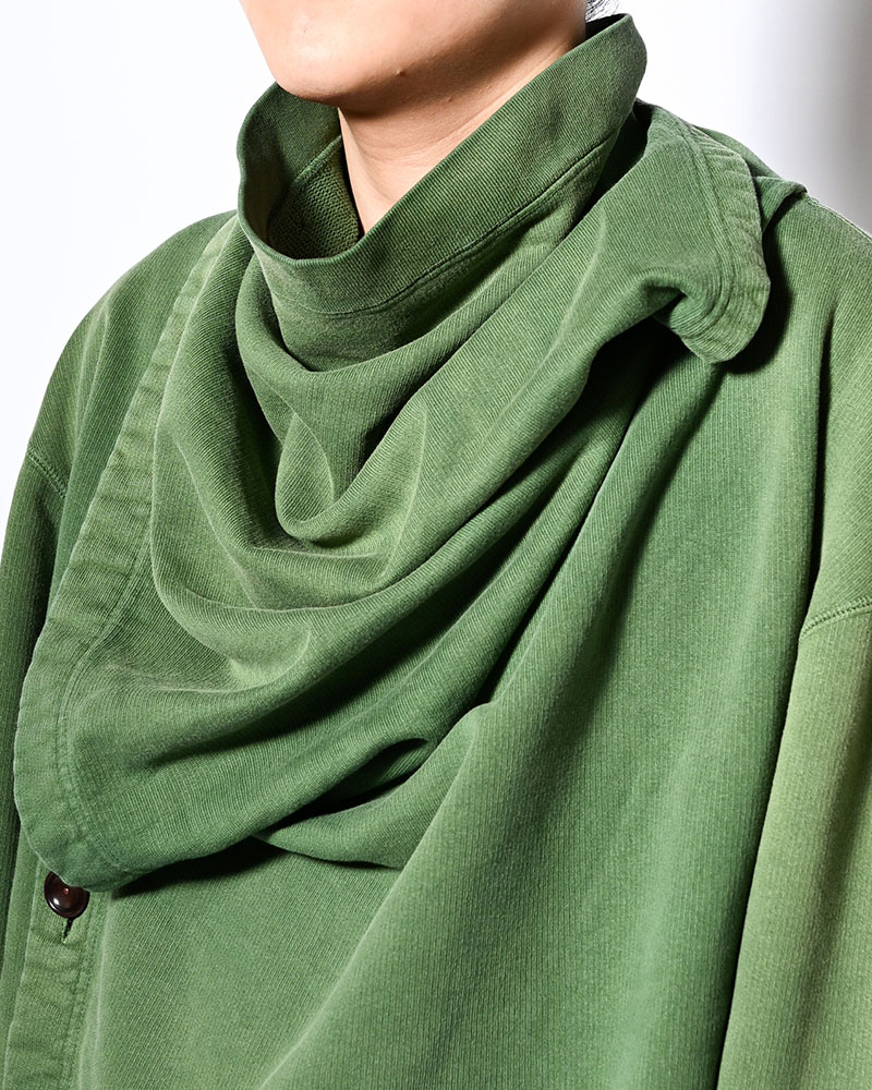 ASYMMETRIC SWEATSHIRT -GREEN-
